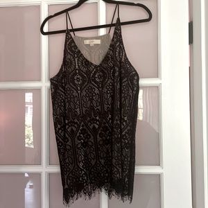 Loft black lace camisole
